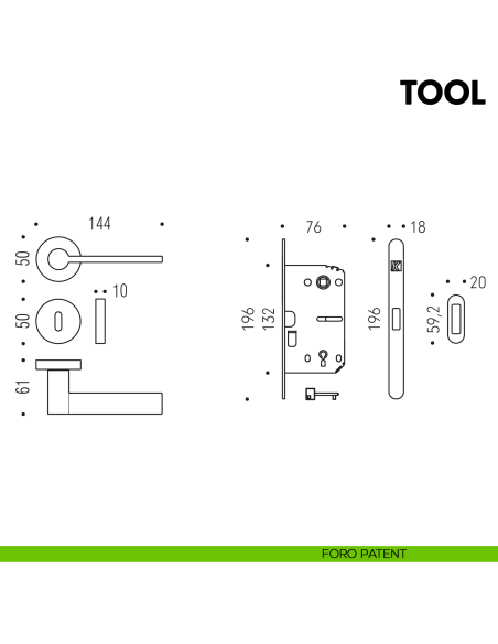 Kombo Box Colombo Design con maniglia Tool e Serratura SpinOff Krona Koblenz foro patent