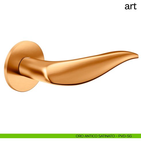 Maniglia per porta Art dnd Handles oro antico satinato