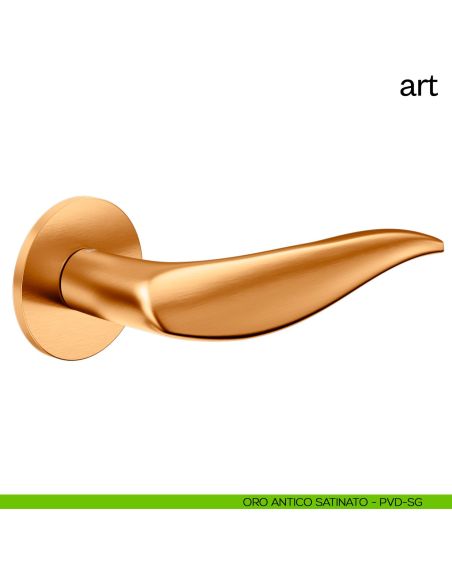 Maniglia per porta Art dnd Handles oro antico satinato