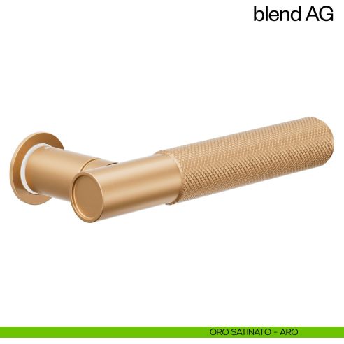 Maniglia per porta Blend AG dnd handles con rosetta minimale Unico oro satinato