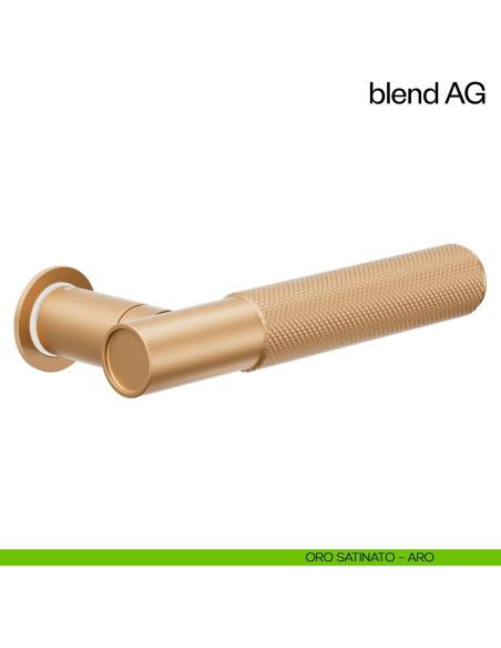 Maniglia per porta Blend AG dnd handles con rosetta minimale Unico oro satinato