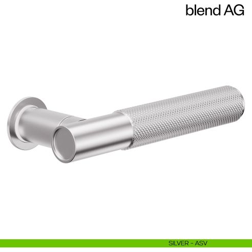 Maniglia per porta Blend AG dnd handles con rosetta minimale Unico silver