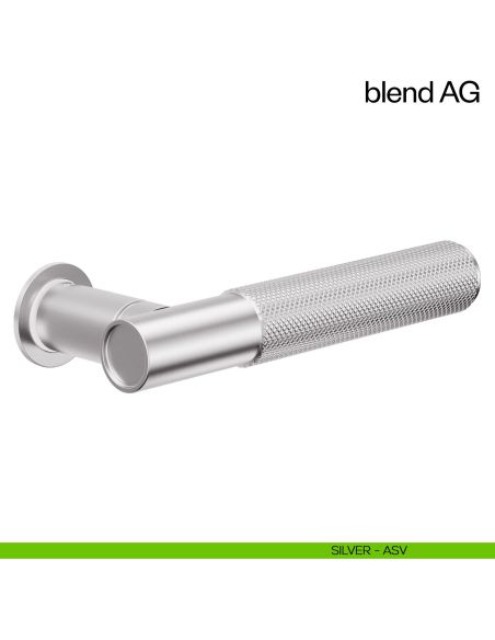 Maniglia per porta Blend AG dnd handles con rosetta minimale Unico silver