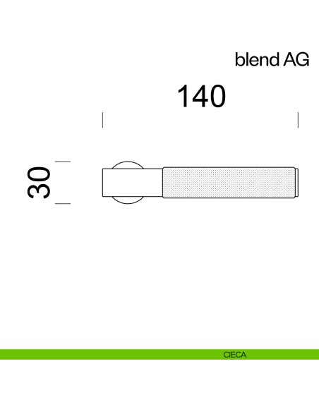 Maniglia per porta Blend AG dnd handles con rosetta minimale Unico cieca