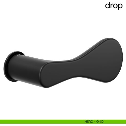 Maniglia per porta Drop dnd handles con rosetta minimale Unico nero