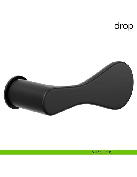 Maniglia per porta Drop dnd handles con rosetta minimale Unico nero