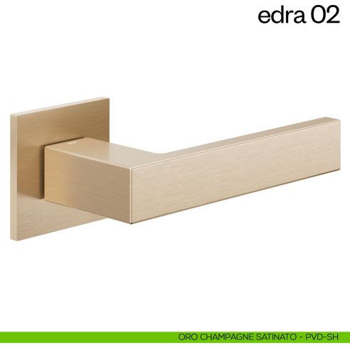 Maniglia per porta Edra 02 dnd Handles oro champagne satinato