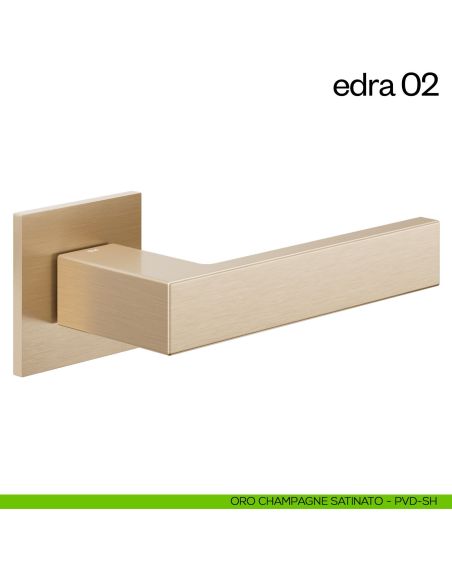 Maniglia per porta Edra 02 dnd Handles oro champagne satinato