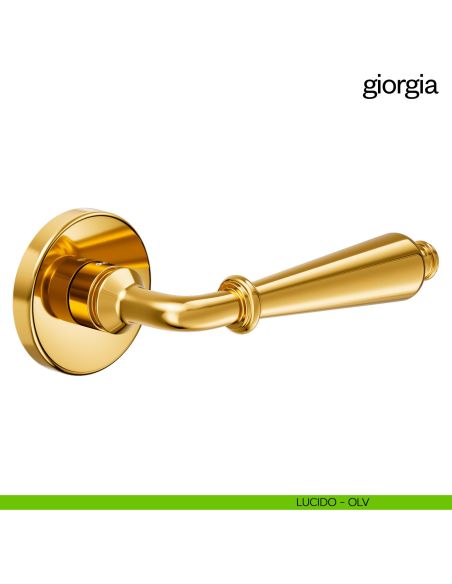 Maniglia per porta Giorgia Dnd Handles con rosetta tonda lucido