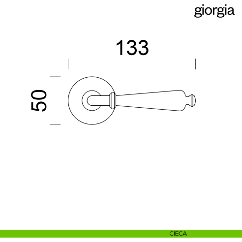 Maniglia per porta Giorgia Dnd Handles con rosetta tonda cieca