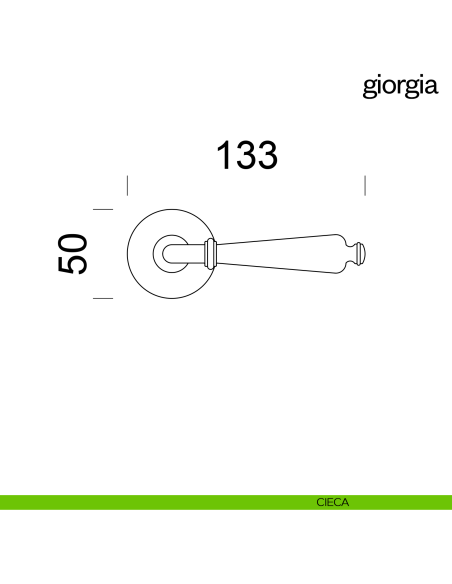 Maniglia per porta Giorgia Dnd Handles con rosetta tonda cieca