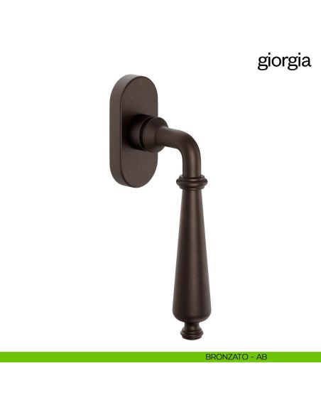 Maniglia per finestra martellina DK Giorgia dnd bronzato