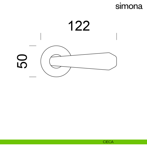 Maniglia per porta Simona Dnd Handles con rosetta tonda cieca
