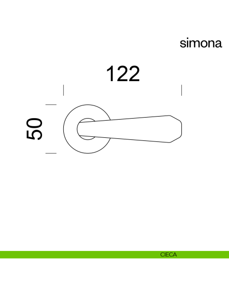 Maniglia per porta Simona Dnd Handles con rosetta tonda cieca