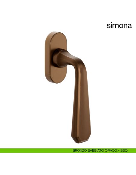 Maniglia per finestra martellina DK Simona dnd bronzo sabbiato opaco