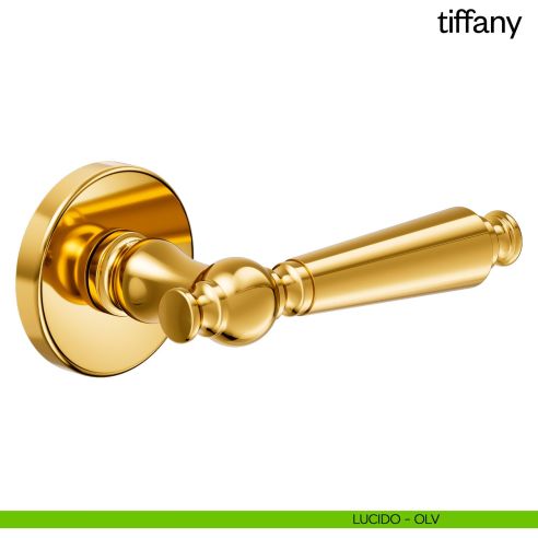 Maniglia per porta Tiffany Dnd Handles con rosetta tonda lucido