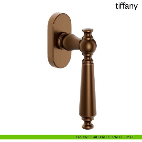 Maniglia per finestra martellina DK Tiffany dnd bronzo sabbiato opaco