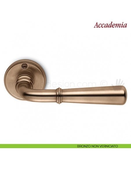 Maniglia per porta Accademia Antologhia senza molla bronzo non verniciato