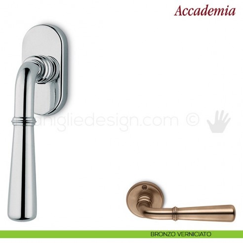 Maniglia per finestra martellina DK Accademia Antologhia bronzo verniciato