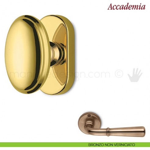 Maniglia per finestra martellina DK Accademia Antologhia bronzo non verniciato