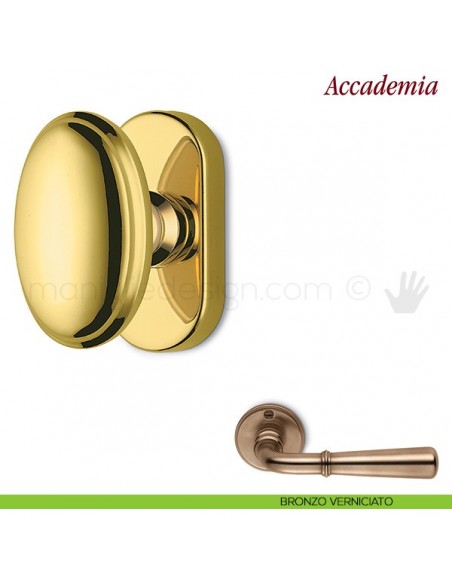 Maniglia per finestra martellina DK Accademia Antologhia bronzo verniciato