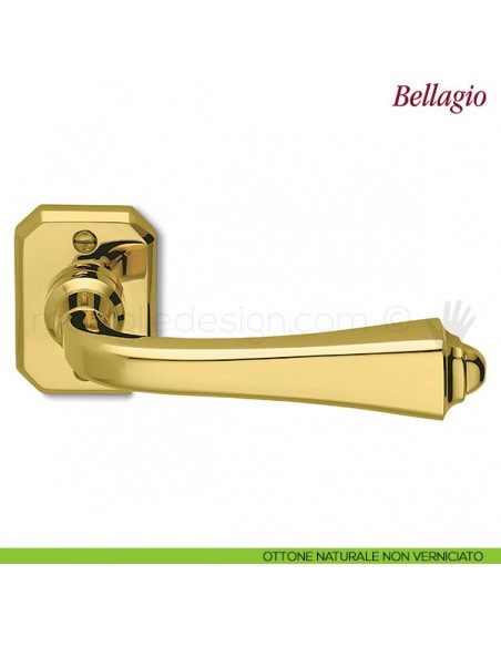 Maniglie per porta Bellagio Antologhia senza molla ottone naturale non verniciato