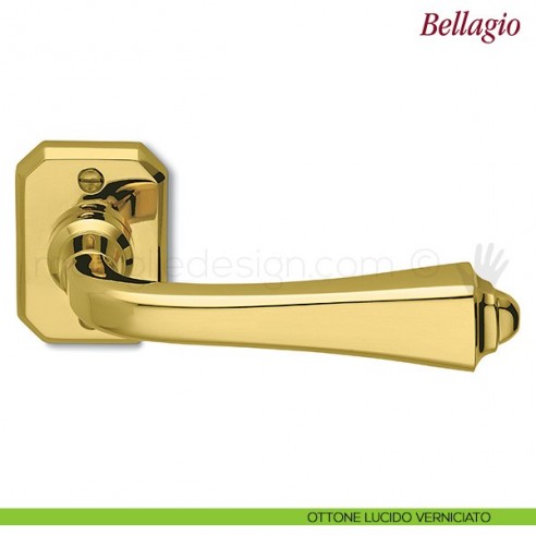Maniglie per porta Bellagio Antologhia senza molla ottone lucido verniciato