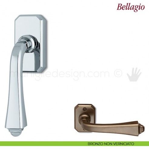 Maniglia per finestra martellina DK Bellagio Antologhia bronzo non verniciato