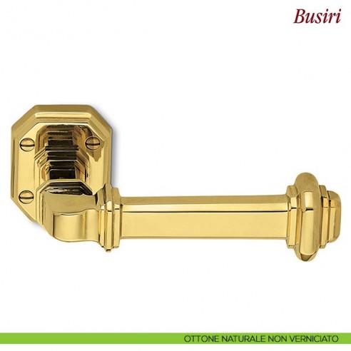 Maniglia per porta Busiri Antologhia con molla ottone naturale non verniciato