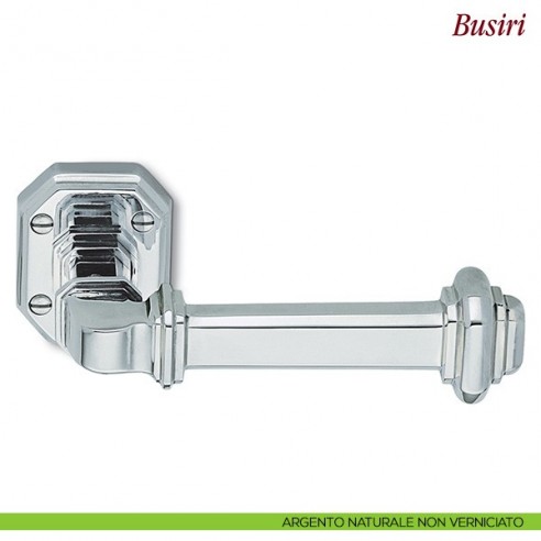 Maniglia per porta Busiri Antologhia con molla argento naturale non verniciato