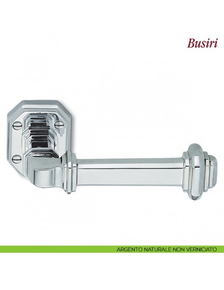 Maniglia per porta Busiri Antologhia con molla argento naturale non verniciato
