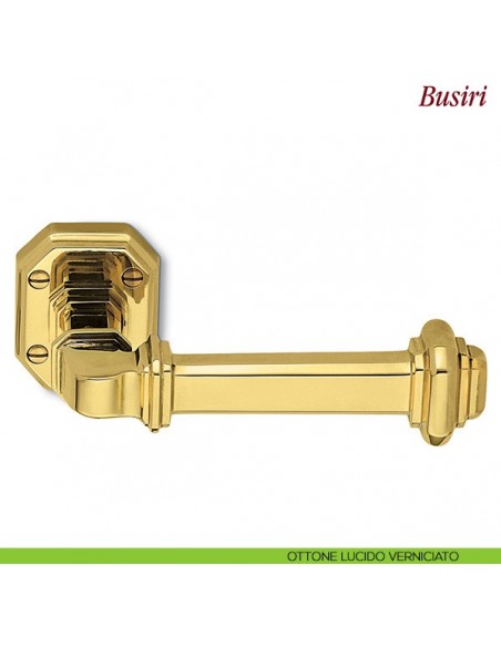 Maniglia per porta Busiri Antologhia con molla ottone lucido verniciato