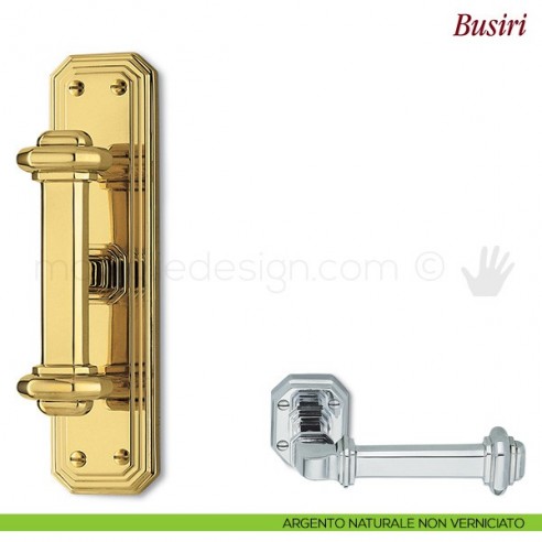 Maniglie per finestra cremonese Busiri Antologhia argento naturale non verniciato