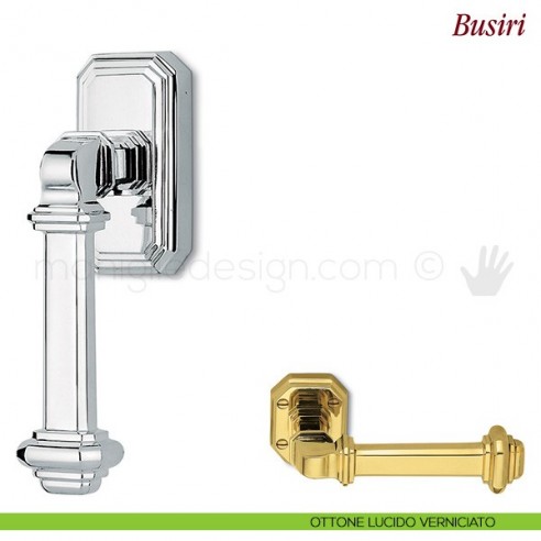 Maniglia per finestra martellina DK Busiri Antologhia ottone lucido verniciato