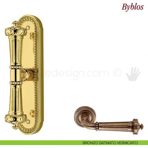Maniglia per finestra cremonese Byblos Antologhia bronzo satinato verniciato