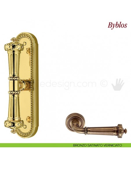 Maniglia per finestra cremonese Byblos Antologhia bronzo satinato verniciato