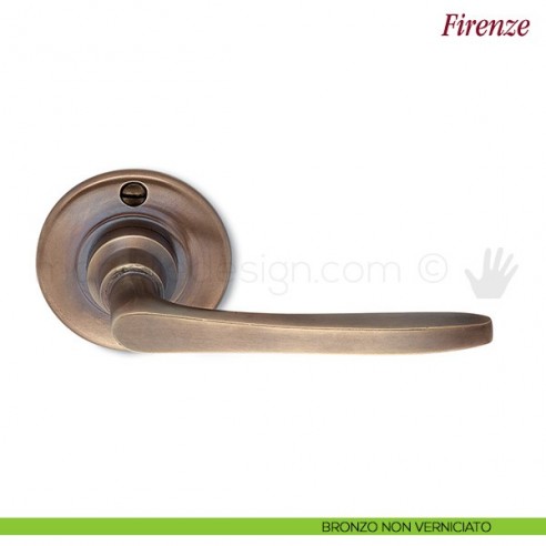 Maniglia per porta Firenze Antologhia senza molla bronzo non verniciato