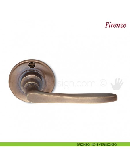 Maniglia per porta Firenze Antologhia senza molla bronzo non verniciato