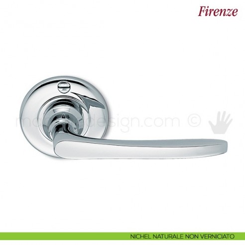 Maniglia per porta Firenze Antologhia senza molla nichel naturale non verniciato