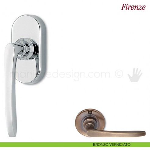 Maniglia per finestra martellina DK Firenze Antologhia bronzo verniciato