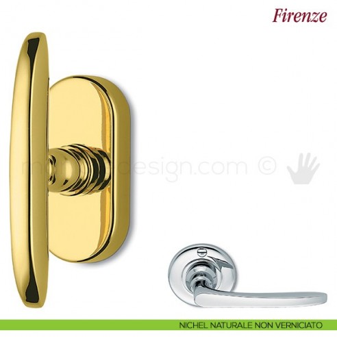 Maniglia per finestra martellina DK Firenze Antologhia nichel naturale non verniciato