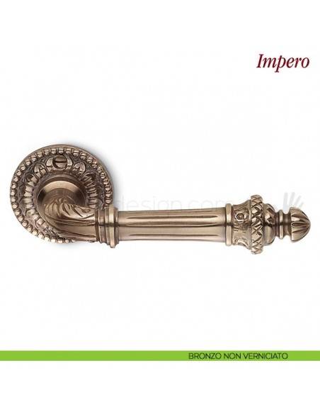 Maniglia per porta Impero Antologhia senza molla bronzo non verniciato