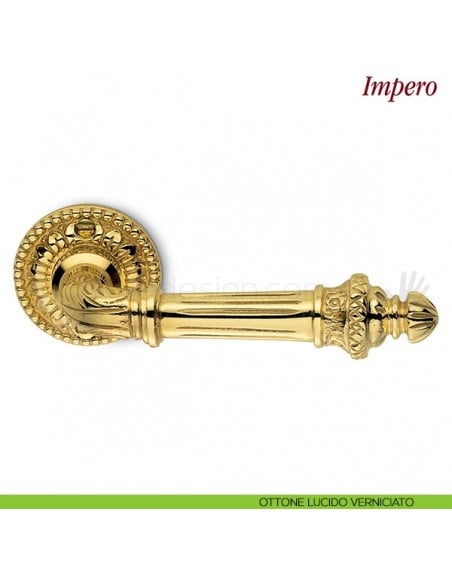 Maniglia per porta Impero Antologhia senza molla argento ottone lucido verniciato