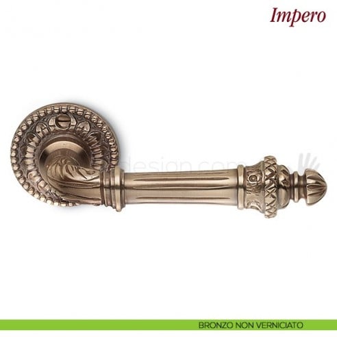 Maniglia per porta Impero Antologhia con molla bronzo non verniciato