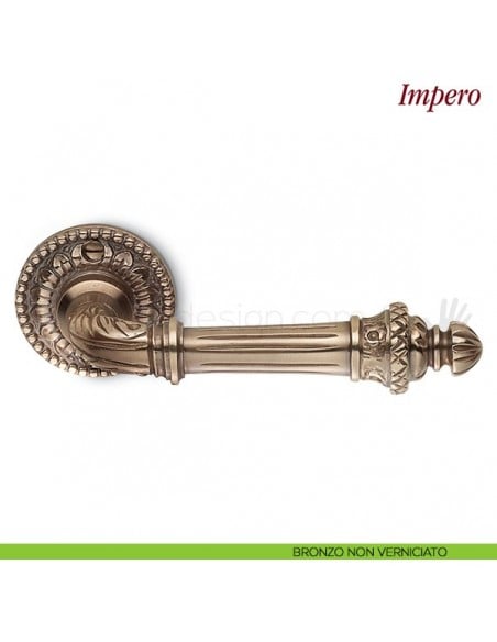 Maniglia per porta Impero Antologhia con molla bronzo non verniciato