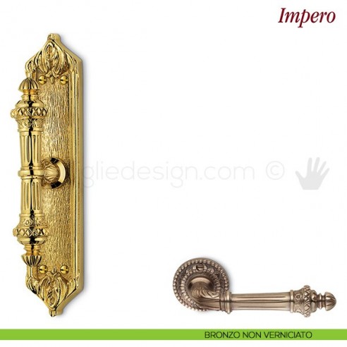 Maniglia per finestra cremonese Impero Antologhia bronzo non verniciato