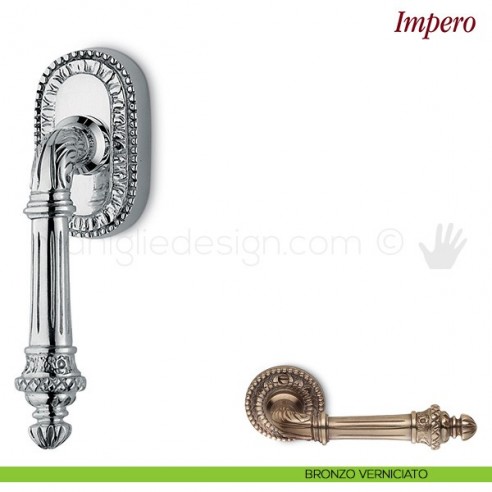 Maniglia per finestra martellina DK Impero Antologhia bronzo verniciato