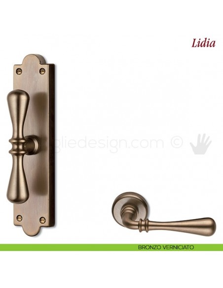 Maniglia per finestra cremonese Lidia Antologhia bronzo verniciato
