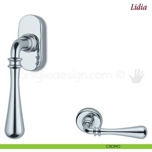 Maniglia per finestra martellina DK Lidia Antologhia cromo