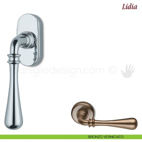 Maniglia per finestra martellina DK Lidia Antologhia bronzo verniciato